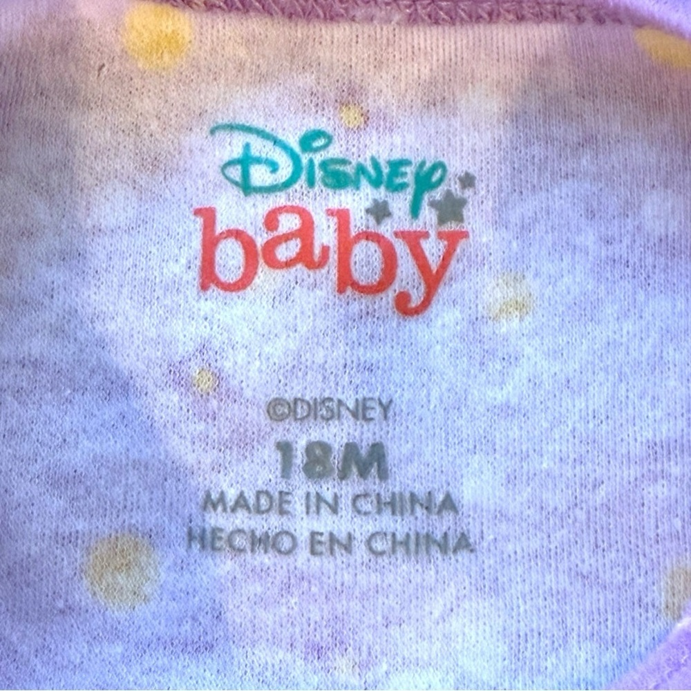 Disney Baby Rapunzel 1st Birthday Bodysuit 18M Purple Princess - Picture 4 of 4